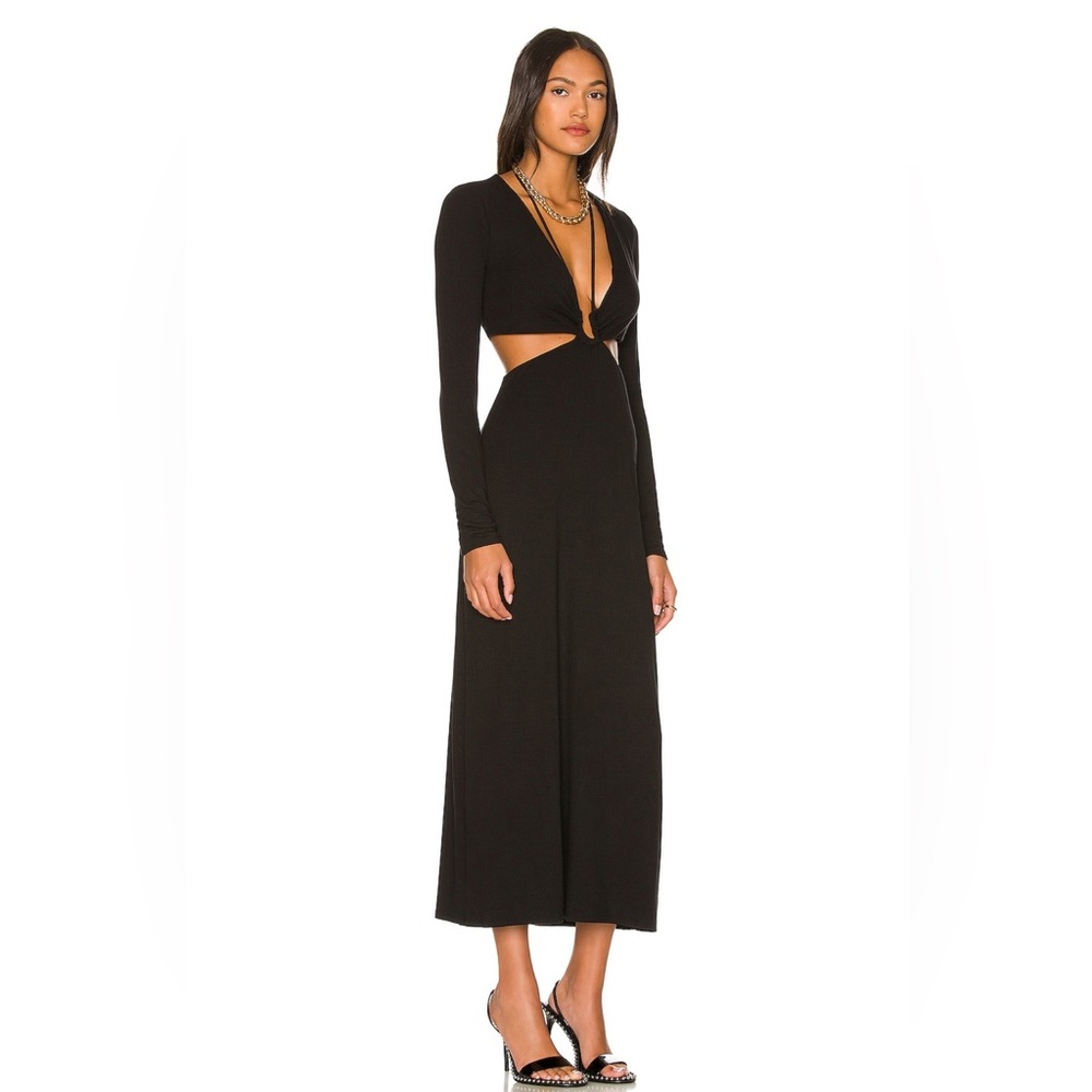 AFRM Bondi Dress in Noir - Picture 3 of 5